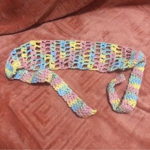 Pixie Rainbow Crochet headband Sz M